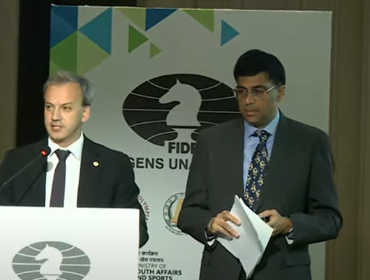 Schachbund's tweet photo. Vorstellung @advorkovich & @vishy64theking
Arkady: "Chess is my life now. We want to serve the global chess community."
"Als ich begann, hatten wir kein Bankkonto, keine Fernsehrechte, keine Rechte an der Weltmeisterschaft. Wir haben das angegangen und geliefert."
#fidecongress https://t.co/EfmyymsUJZ