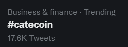 CryptoCaZuTo's tweet photo. @catecoin trending every damn day! It's about time for people to know about us! 📈 😺

#catecoin #catearmy https://t.co/sY1VXJCQF5