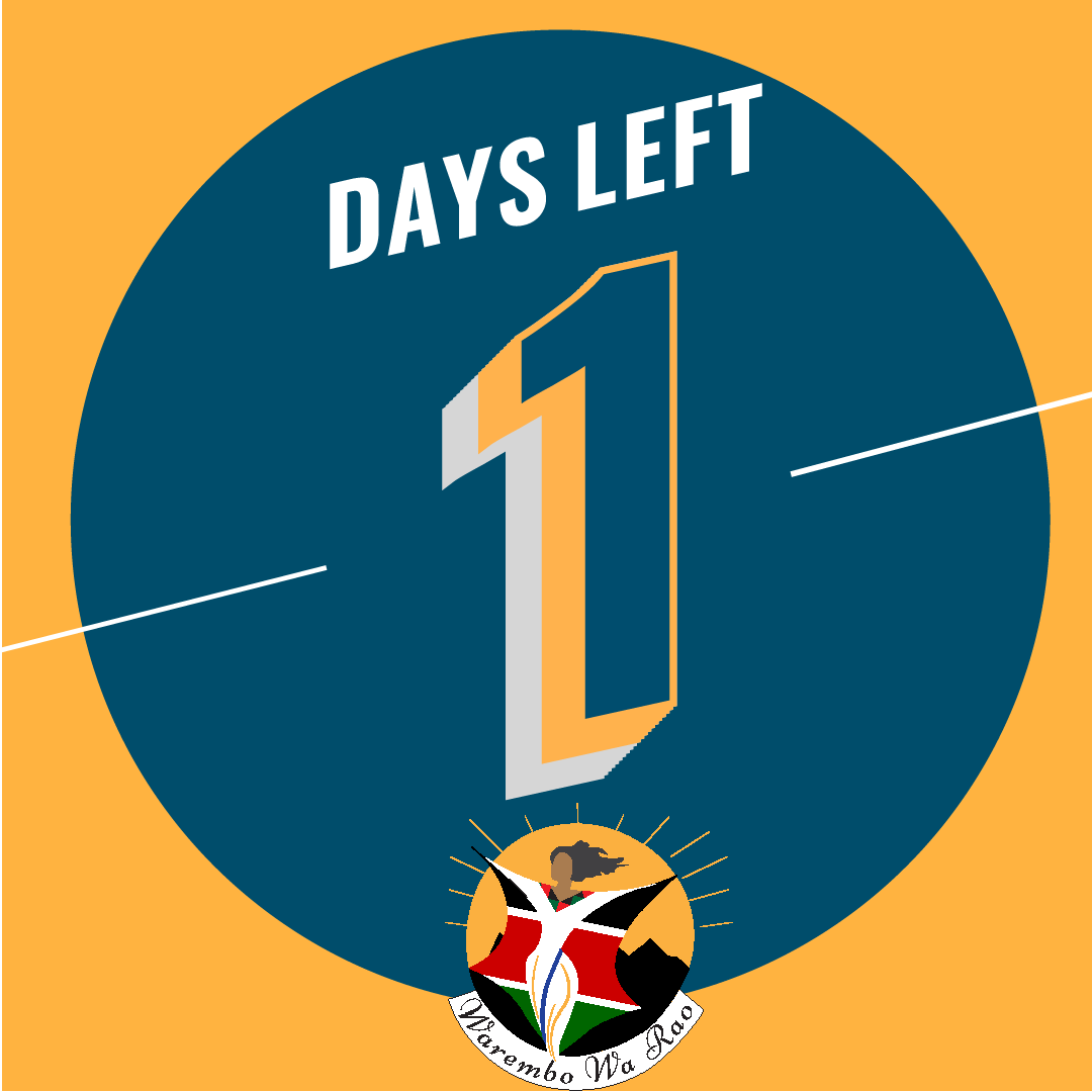 Mambo kwisha
Time is up!!!!We only have tomorrow 
#AzimioGrandFinale