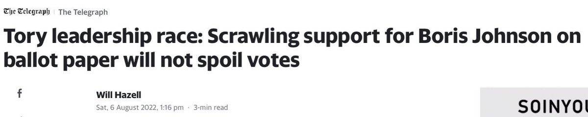 jimmy_1975's tweet photo. Writing - Boris Johnson on ballot paper will not spoil votes - the vote will be counted - ( as long voting intentions are clear ) - incredible news - #BringBackBoris - #BorisMyPM - https://t.co/JDJZp9X4JN