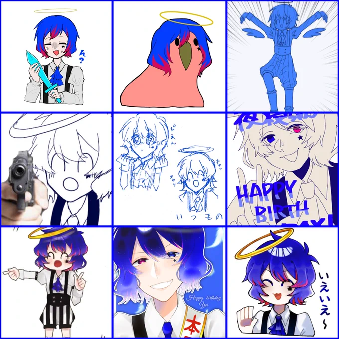 #夜寝子は寝る時間
今まで描いてきたよいたゃ 