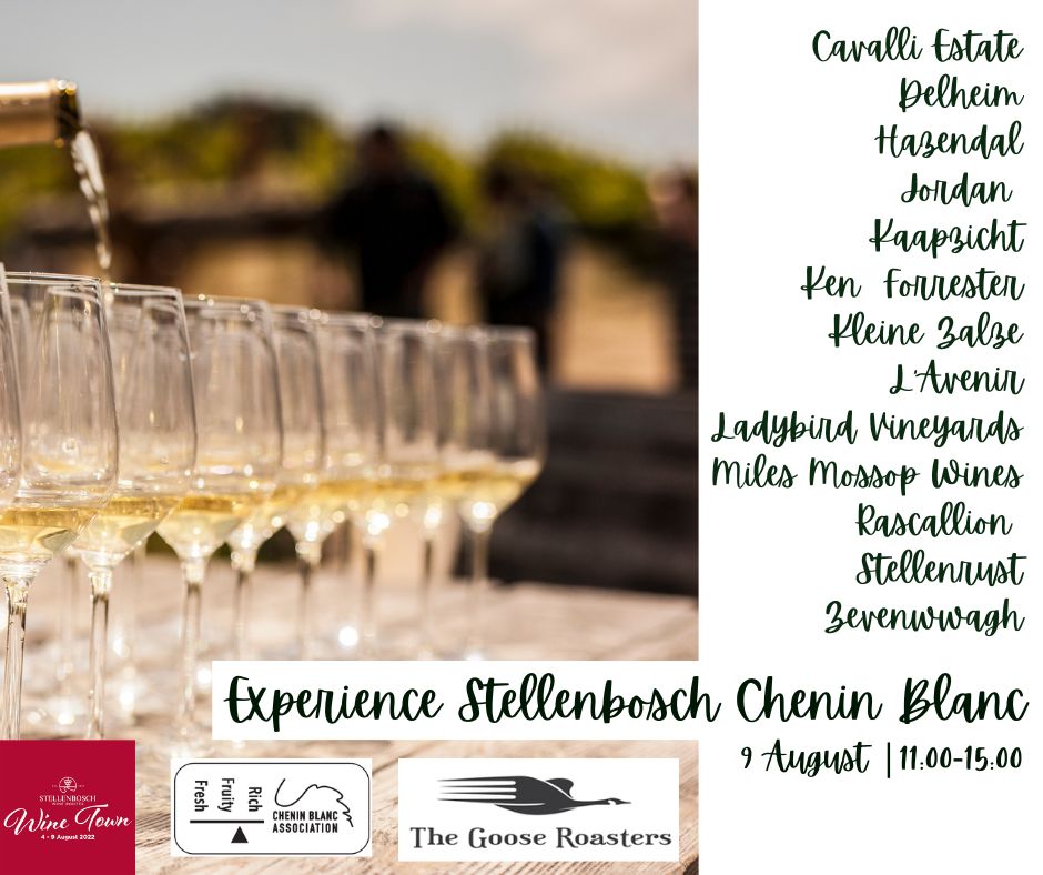 CELEBRATE STELLENBOSCH CHENIN Last chance to purchase tickets for this special #drinkchenin event! Venue: @Stellenrust Date: 9 August 2022 Time: 11h00 -15h00 Price: R250 and tickets available at: qkt.io/StellenboschCh… Matching canapés by Chef Craig Cormack.