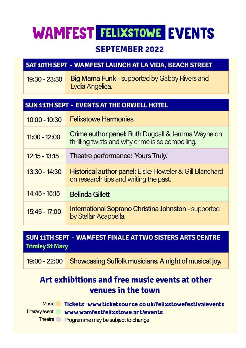 WamfestF's tweet image. Tickets available now!! Book now so you are not disappointed. wamfestfelixstowe.art