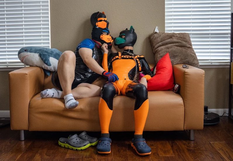 “First you put on a hood, then you put on a suit, and you became my pup. Finally take this new hood and find a new victim 😈”

“I don’t need a new victim, I have you 🐶”