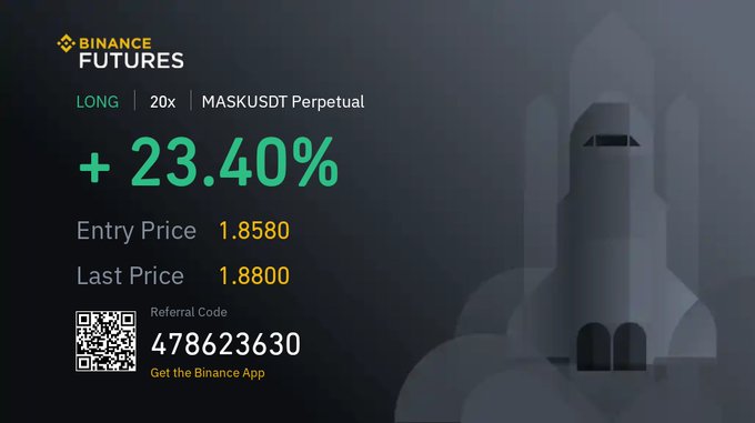 #mask 

TELEGRAM KANALINDAN DÜN PAYLAŞTIĞIM #MASK DA DOSTLARIM YİNE MUAZZAM KARLAR ALMIŞ 

GÜLE GÜLE HARCAYIN DEĞERLİ DOSTLAR 🚀🚀💵💵

#BTC #ETH #BNB #FLOW #BEL #NKN #DYDX