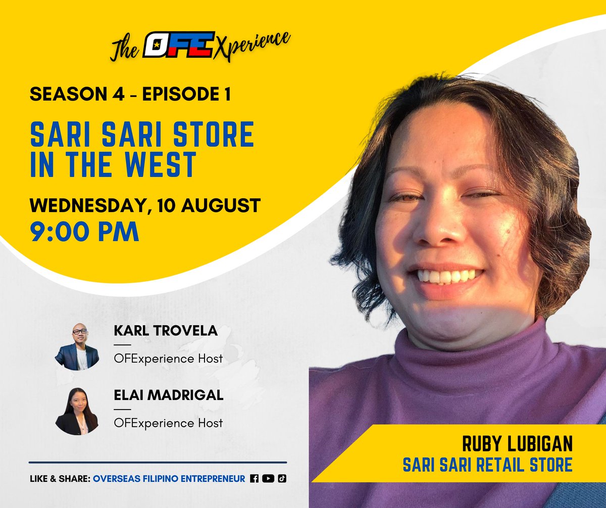 ofentrepreneur1's tweet photo. We are back mga ka-OFE!

Time flies and we are now on Season 4  which serves an exciting premier episode para sa ating mga ka-OFE. 

You can catch us
Facebook - https://t.co/aD7gzanFJz
YouTube - https://t.co/3UifXhTQ0K #OFE https://t.co/ySFEZjvNFx