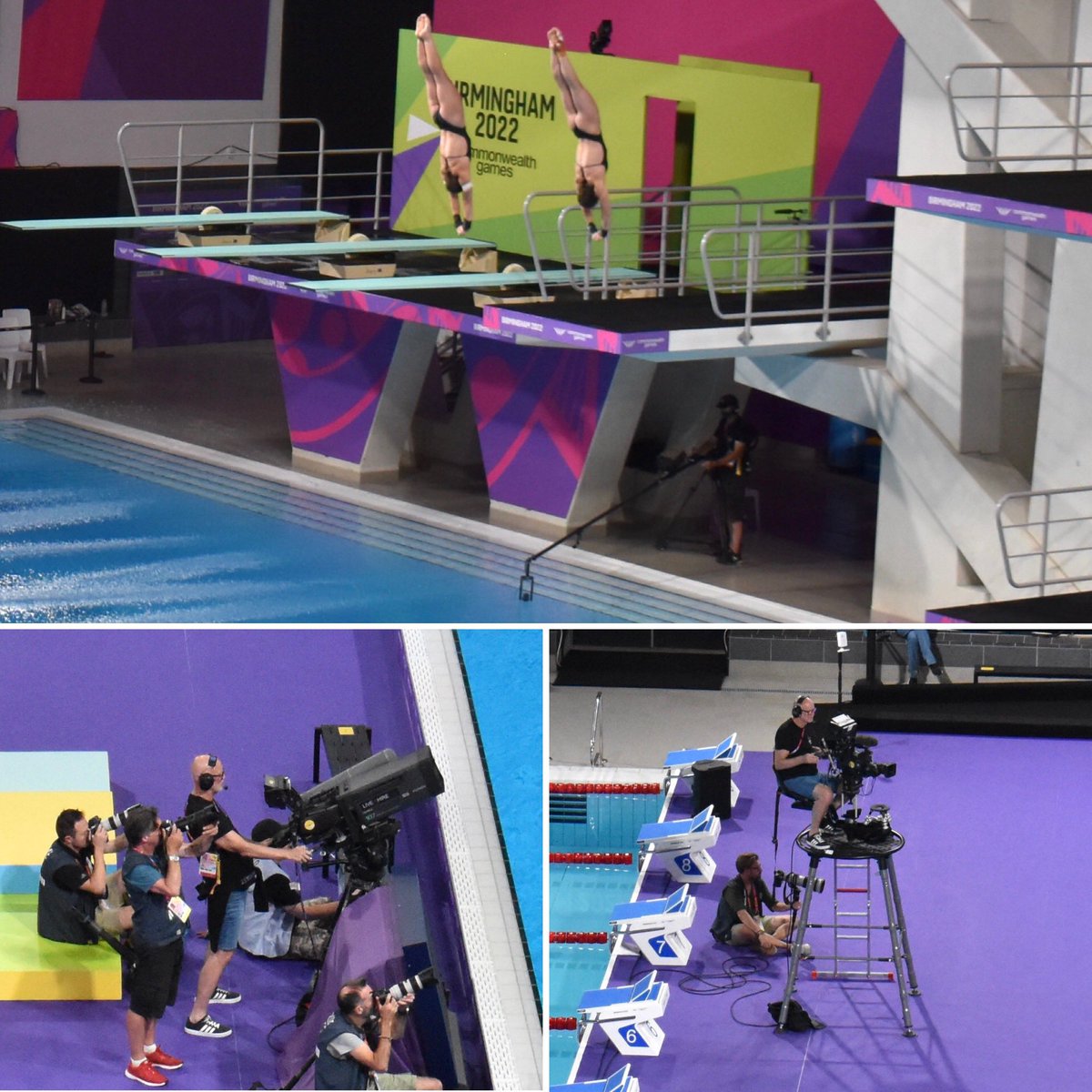 stevechalles's tweet photo. #CommonwealthGames - Day 9: 

Diving at the Sandwell Aquatics Centre covered by @EMGLiveUK and @ACSMediaUK OB teams for host @sunsetandvine.

#outsidebroadcast #B2022 #Birmingham2022 #CommonwealthGames2022 #EMGLiveUK #ACSMedia #SunsetandVine https://t.co/tnJU4NA4CD