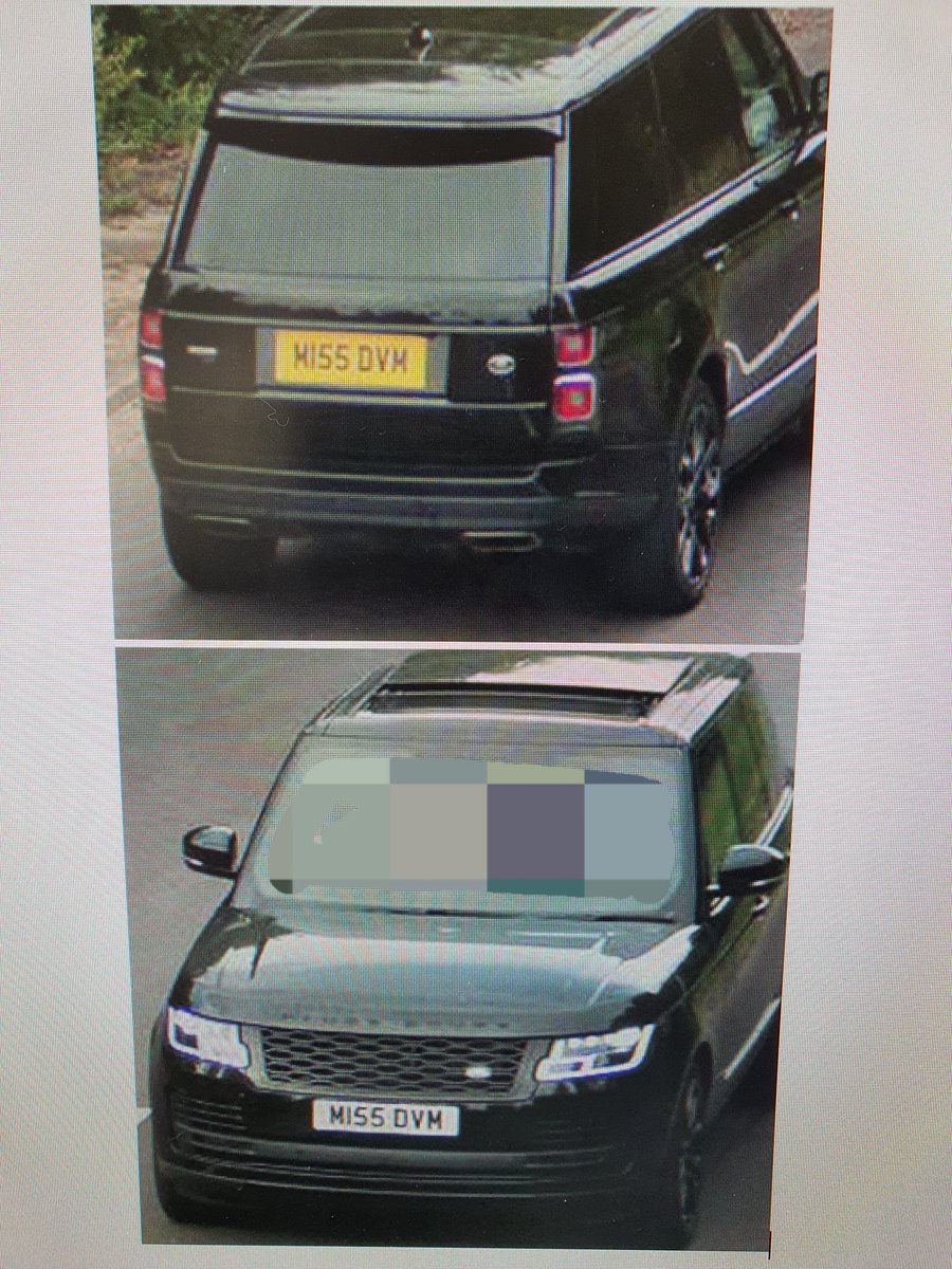 Please keep your eyes peeled for the below black 2019 Range Rover. Stolen without keys in the early hours from Dormansland near to the Kent & Sussex borders. Displaying private plate M155DVM but may already be on false plates.