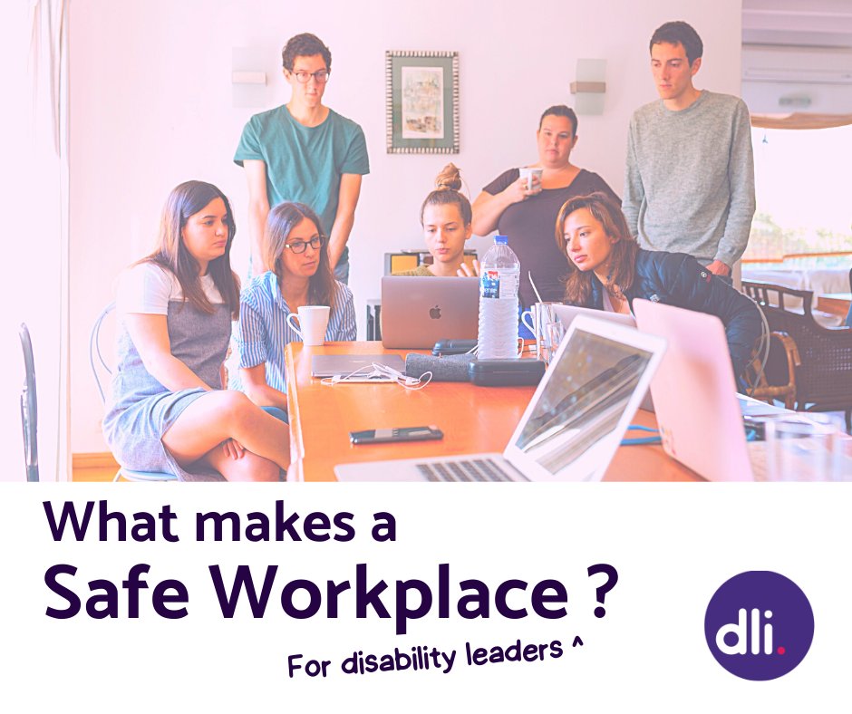 DisabilityLead's tweet photo. When's the last time you spoke with your disabled team mates about how you could help them feel safer at work?

A common issue with disabled leaders is feeling unsafe in their workplace. This can happen in many ways, not just physically. https://t.co/vtLv4joDMR