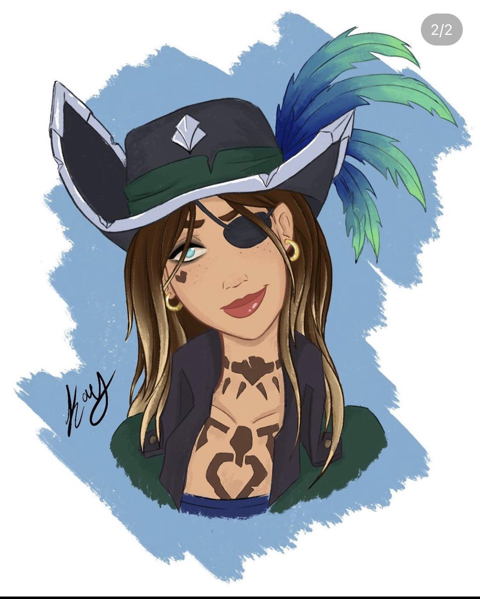 Hello! I made this account for sea of thieves and other piratey related things (mostly my art). I’m kind of new to the twitter sea of thieves community. 

Here’s my pirate, Captain Zorina, or just Zora for short. 😁 #SeaOfThieves