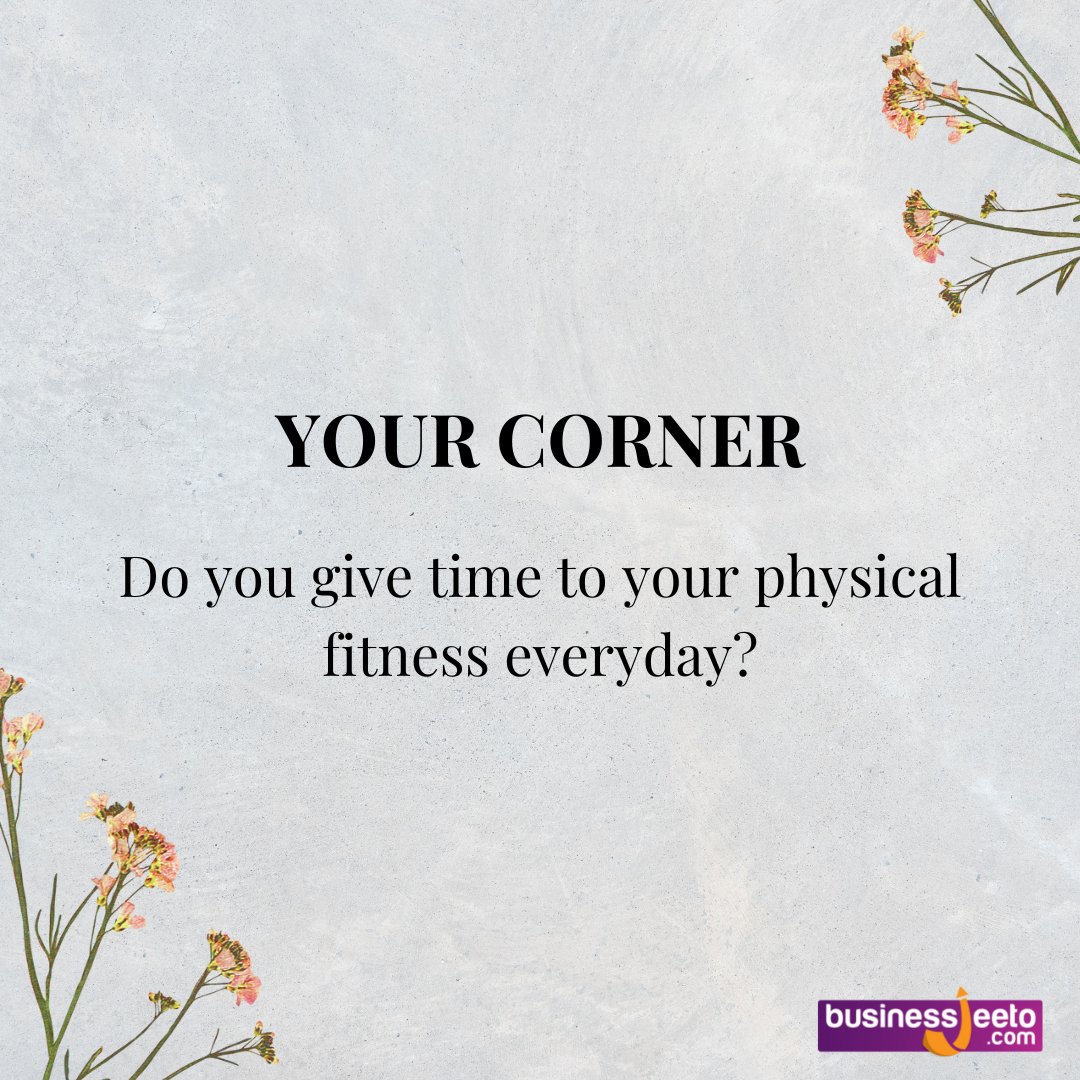 Ujjwal_Patni's tweet photo. Being physically fit and healthy can motivate you in many ways! What do you do daily to keep yourself physically fit?
#yourcorner #topbusinesscoach #ujjwalpatni #businessjeeto #businesssupport #dailymotivation #keynotespeaker #lifecoching #managementconsulting https://t.co/mi0qRXDHPF
