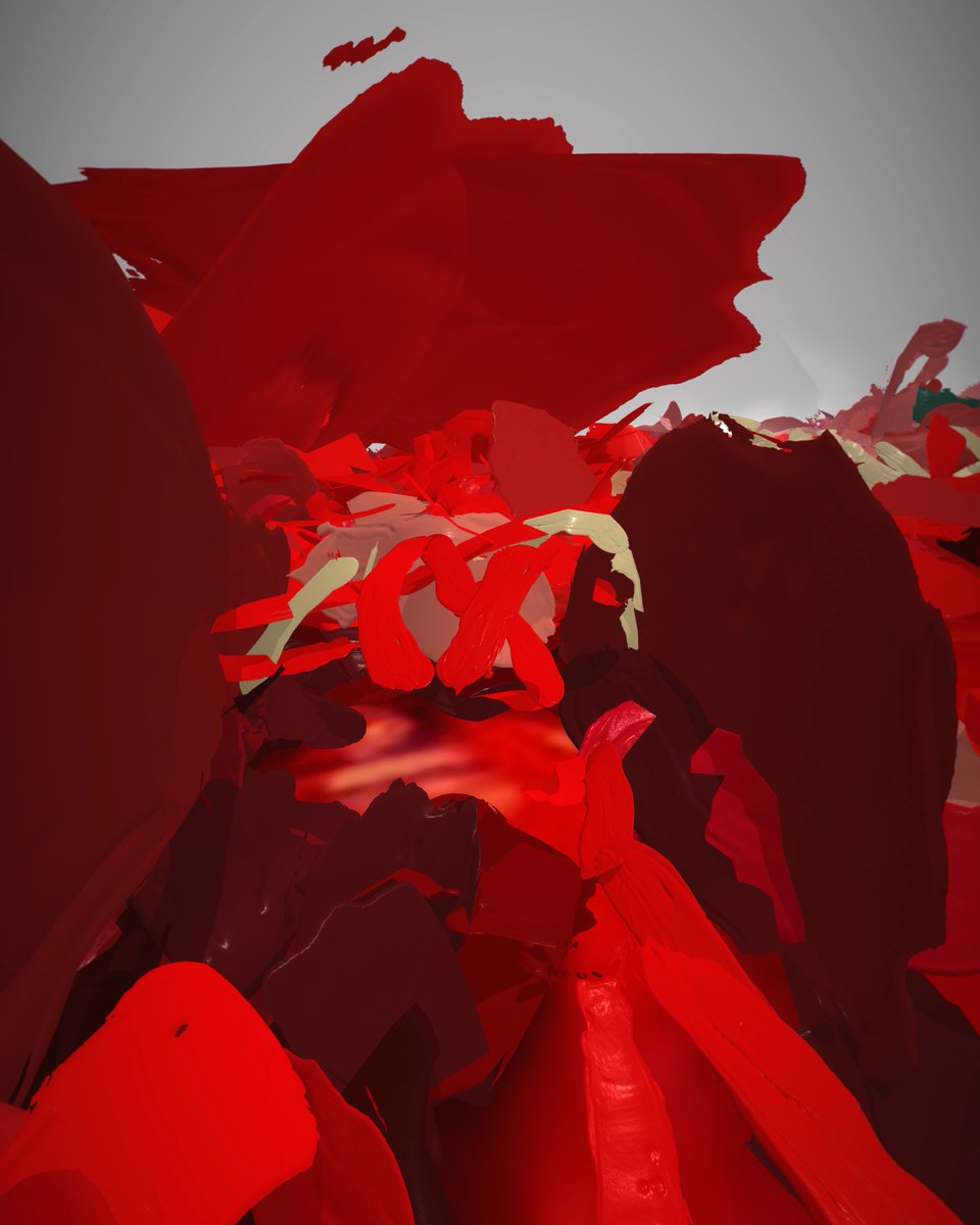_AlisonGoodyear's tweet photo. Another pic of my virtual abstract painting #VーABpainting #slowpainting ‘Green Palette No.1' which was shortlisted for the #beeppaintingprize2022 #elysiumgallery on till 10th Sept #TiltBrush #OpenBrush #AlisonGoodyear #PollockKrasnerFoundation #PKF #palette #VRア #art #phygital https://t.co/Unv1lPemSS