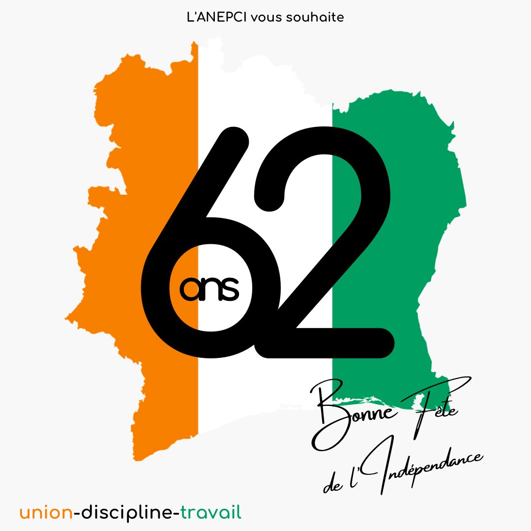 ANEPCI's tweet image. L’ANEPCI vous souhaite à tous et à toutes une bonne fête de l’indépendance 🇨🇮🐘