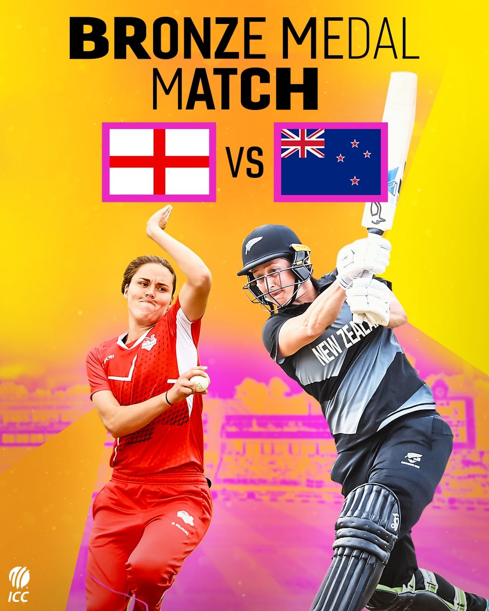 ICC's tweet photo. 🏴󠁧󠁢󠁥󠁮󠁧󠁿 🆚 🇳🇿 

Who is clinching 🥉 in #B2022? https://t.co/koaTX5pfpH
