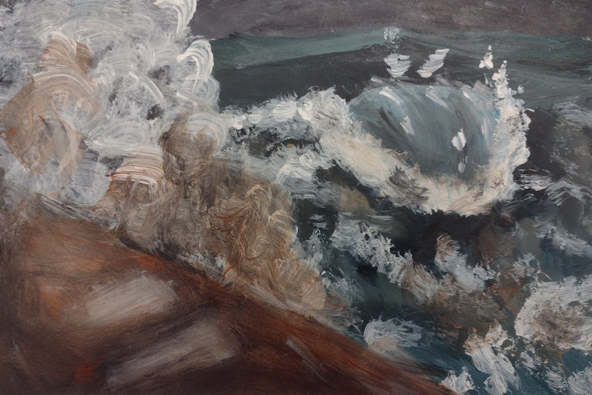 mchughpmtlib's tweet image. These fabulous seascapes inspired by American artist Winslow Homer (1836 - 1910) were painted by grades 6 - 12 students in our Summer Art Classes with Alexis Starke.  Fantastic work everyone!!#summerartclasses #oceansofpossibilites 🌊🎨