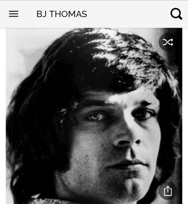Happy birthday to this great country singer. Happy birthday to BJ Thomas 