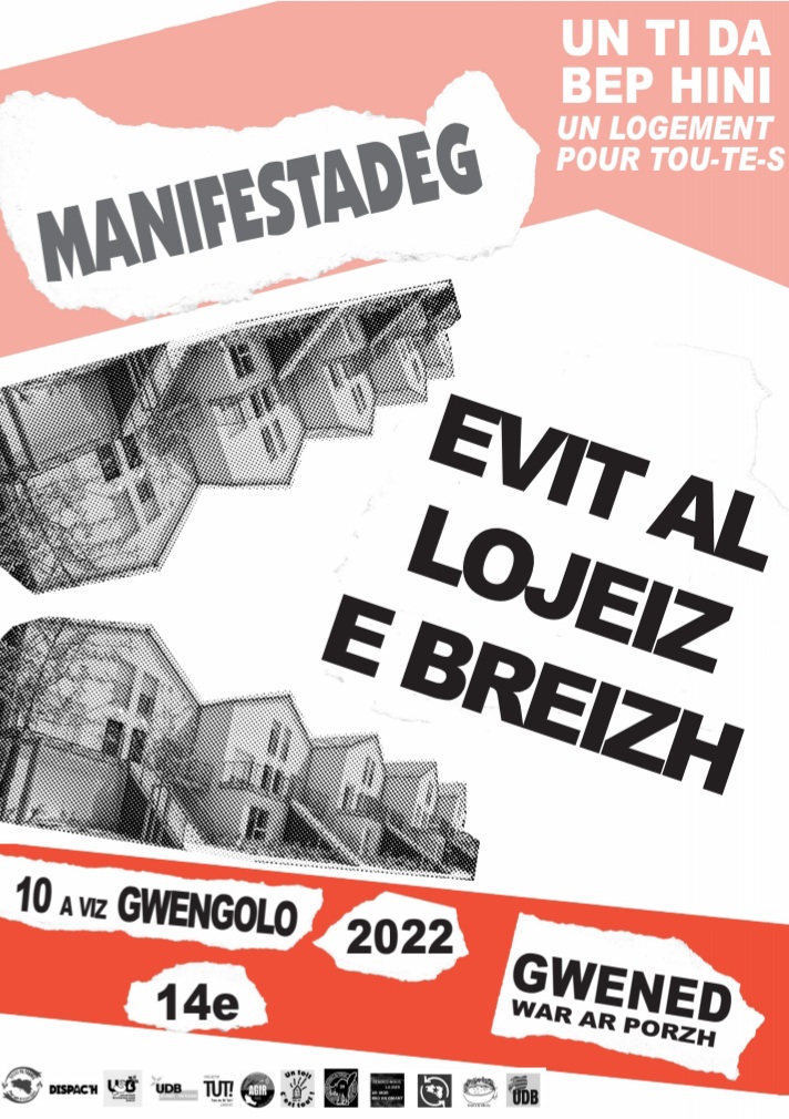 da_hini's tweet photo. Appel à manifester le 10 septembre à #Vannes à 14h sur le port, pour le droit au logement en #Bretagne par la coordination UnTiDaBepHini.
#Zonetendue, habitat social, #StatutDeRésident, régulation de la location touristique, pour que les elu.e.s agissent, des solutions existent. https://t.co/z4YLJvCm13