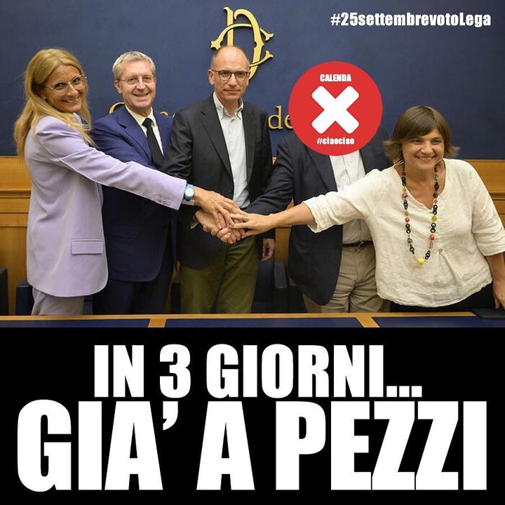 LegaSalvini's tweet photo. In 3 giorni… già a pezzi!
https://t.co/ve7YNneQPq https://t.co/s8AwxJo9kS