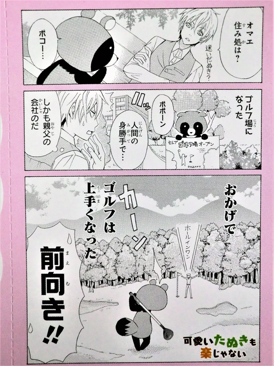 アニメには出てこなかった前向きなたぬき。 