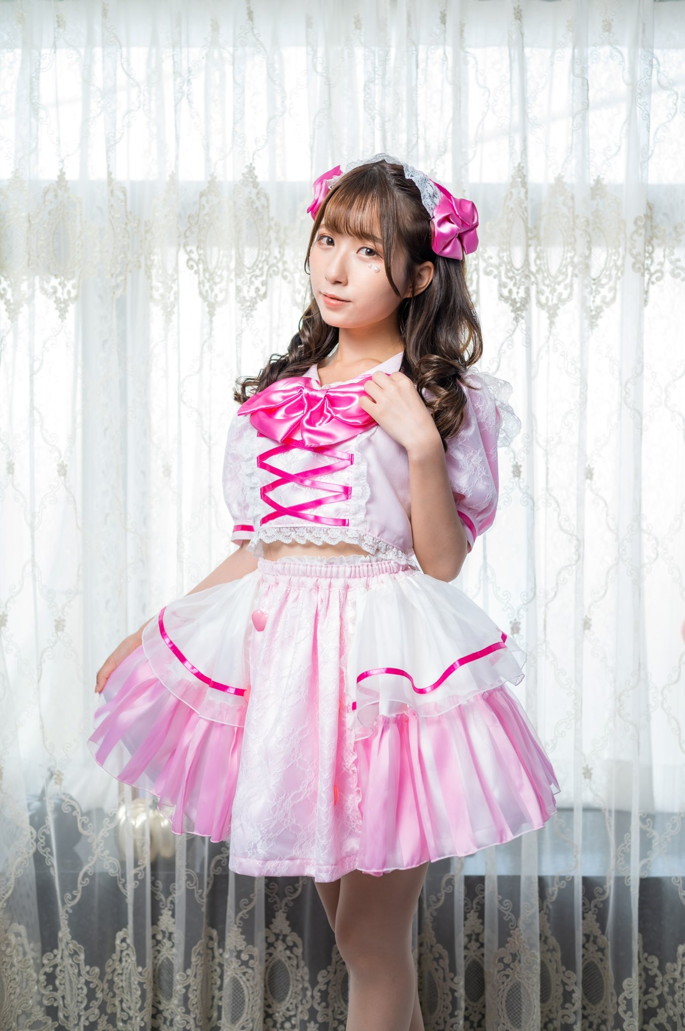 アイドル衣装 衣装屋オリジナルアイドル衣装可愛ピンクドット
