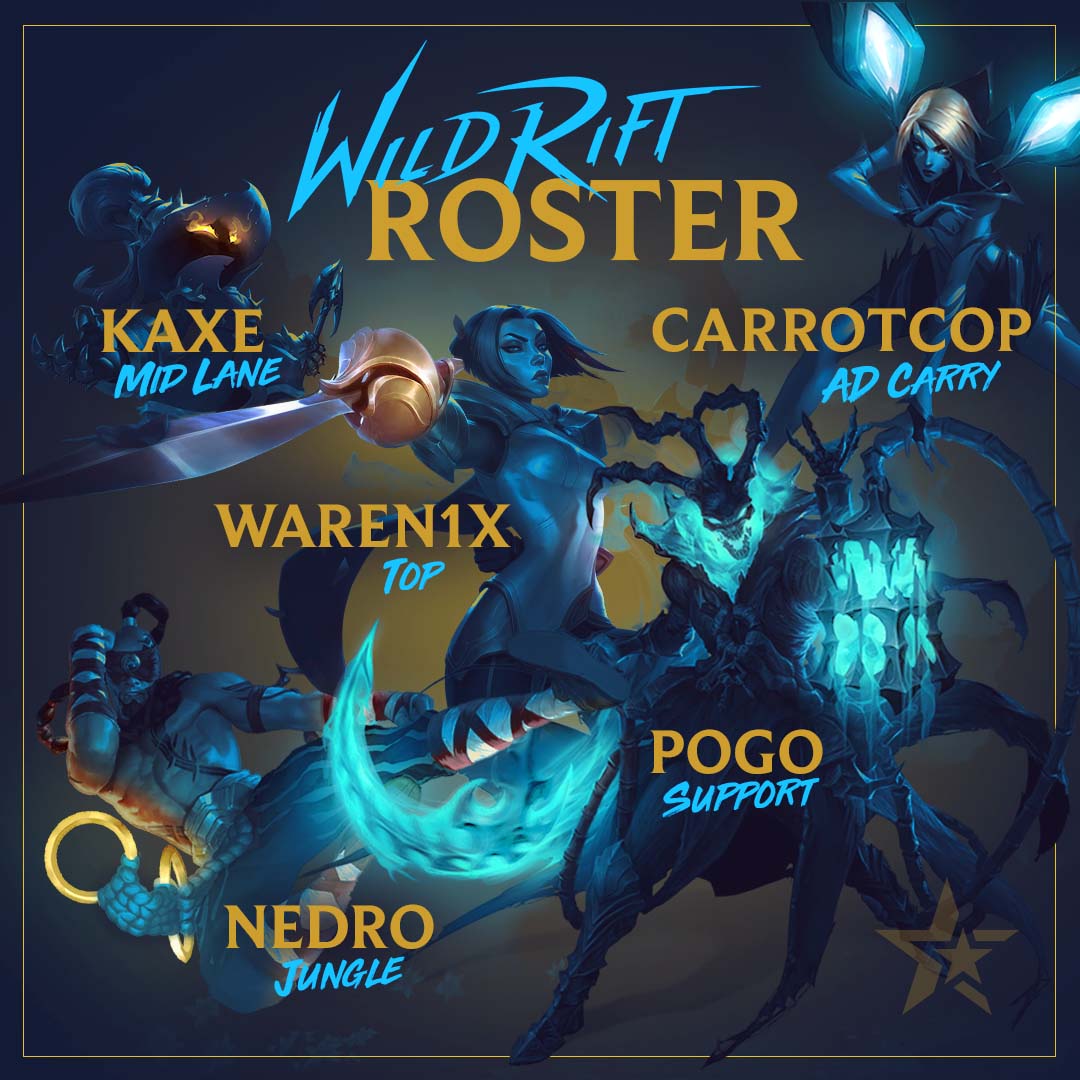 Oficiálně u nás vítáme novou sestavu ve hře Wild Rift! Waren1xe a trenéra Micra doplnila čtveřice nováčků 👊 Dnes tým čeká kvalifikace v rámci Samsung MČR, tak večer od 18:00 držte palce!

ESUBA WILD RIFT:
🔝 Waren1x
🌲 Nedro
🧙‍♂️ <a href="/KaxeWr/">KaxeWR</a>
🏹 <a href="/CarrotCopy/">CarrotCop</a> 
🚑 Pogo
<a href="/MicroQQ/">Richard Mendl</a> (Kouč)