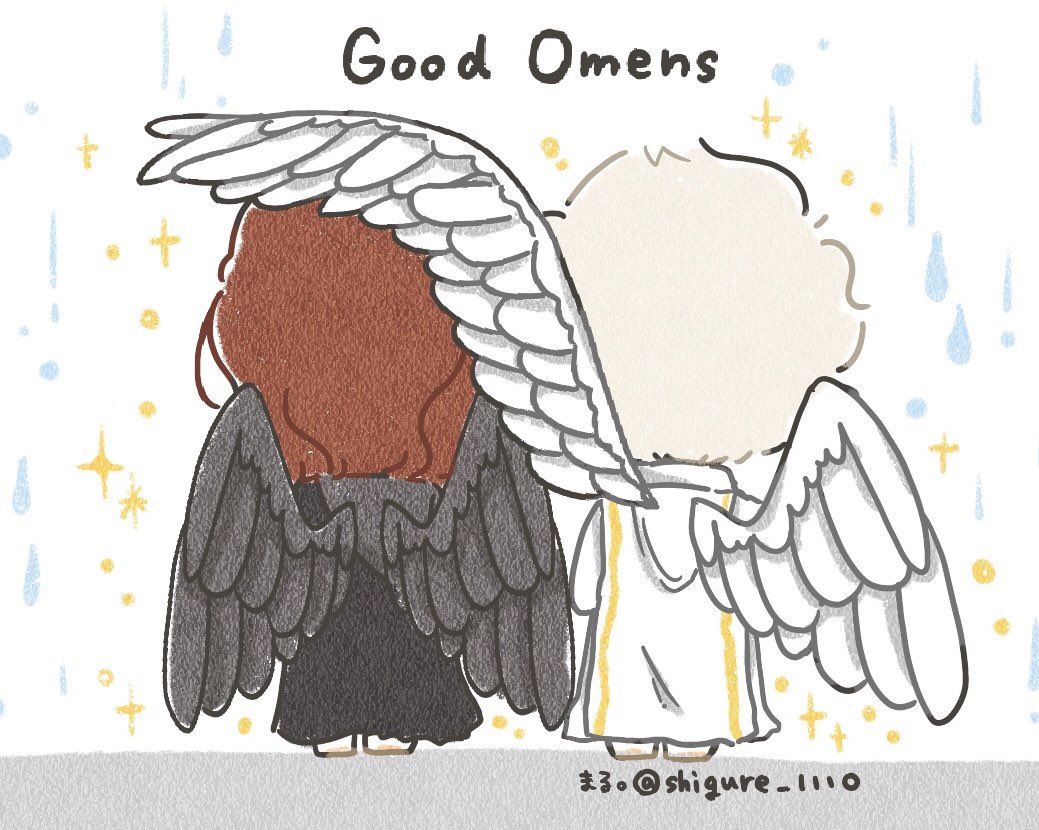 shigure_1110's tweet photo. Good Omens😈😇☔️ https://t.co/LdUiN5YCyb