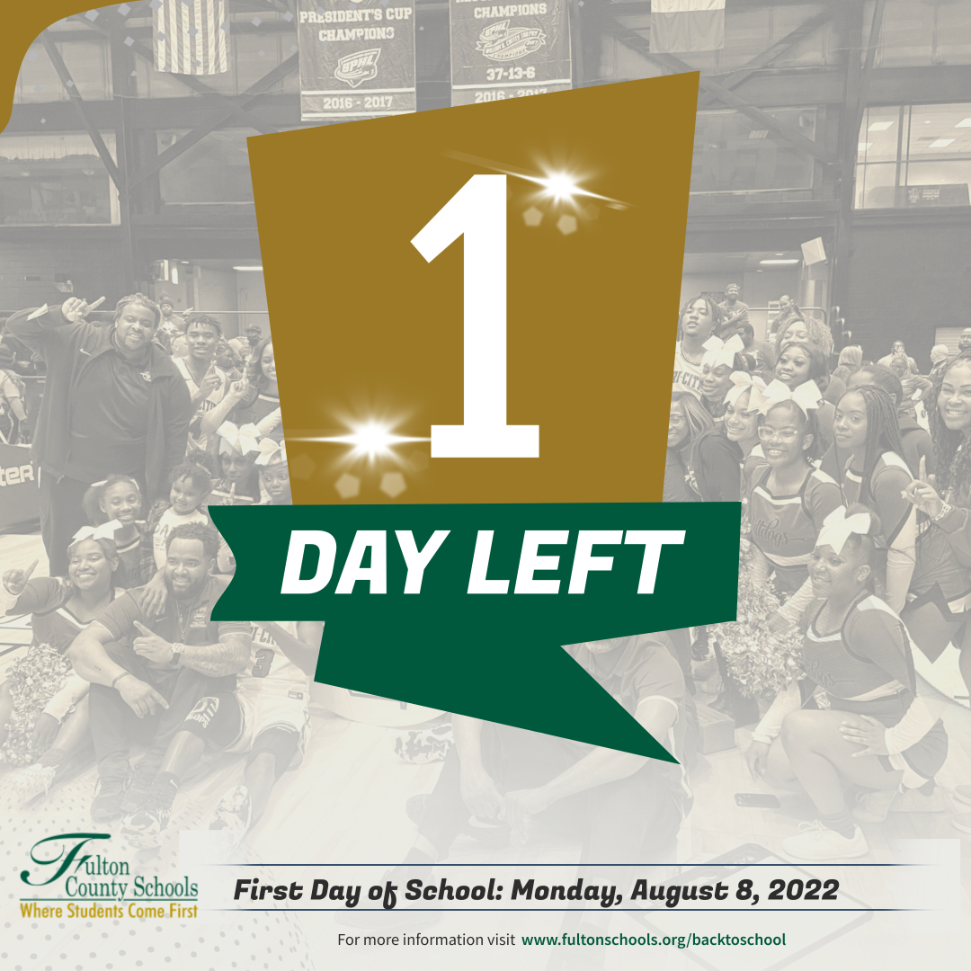 The 2022-2023 school year starts tomorrow, Monday, August 8th for thousands of children in Fulton County. #FCSDAY1 #FCSBETTERTOGETHER