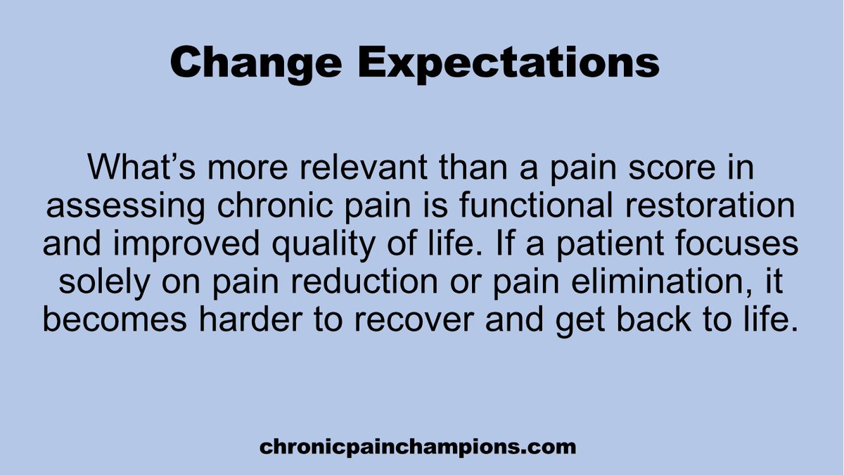 PainChampions's tweet photo. Our focus should be on reducing stress, improving our quality of life &amp; increasing functional ability &amp; activity, not pain reduction (that will follow). Focusing on pain reduction is an easy trap - leading to frustration &amp; depression.  

https://t.co/Z3jDAcD9ml

#chronicpain https://t.co/5RJKQrsprm