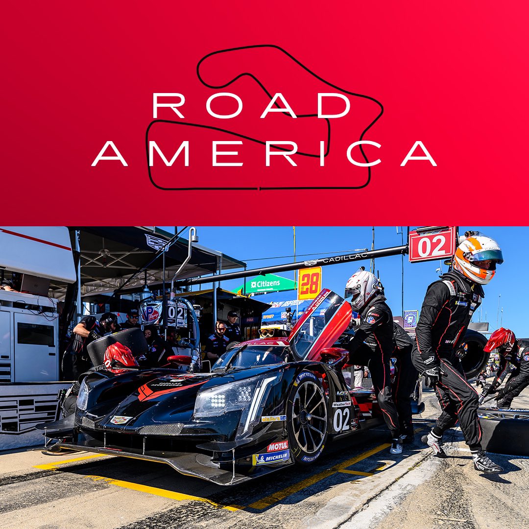 It’s race day! Tune in today at 12:00 PM ET on USA to watch our racing teams go for glory once more at the #IMSA Fastlane Sportscar Weekend @roadamerica #CadillacRacing #BeIconic
