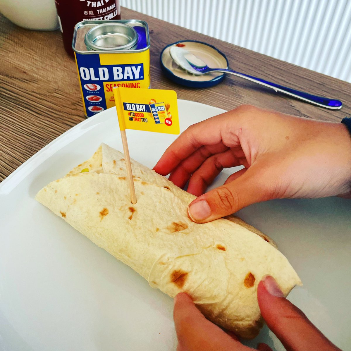 LoobyTuesday's tweet photo. @OLDBAYSeasoning My very fussy daughter can’t get enough on her chicken wraps! #itsgoodonthattoo https://t.co/iJgRfR2vf7