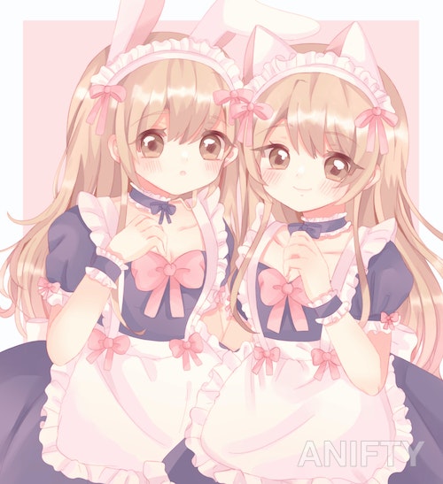 New #NFTdrop

BunnyLemonade (<a href="/bunnylemonad3/">ハニー🐰🌷</a> ) sensei listed a new #NFT!

“Twin Maids”

0.05 ETH　1/1 only!

#nftart #nftcollector #anime #ANIFTY #AnimeNFT #NFTJPN 

Purchase here: 
anifty.jp/creations/1971
