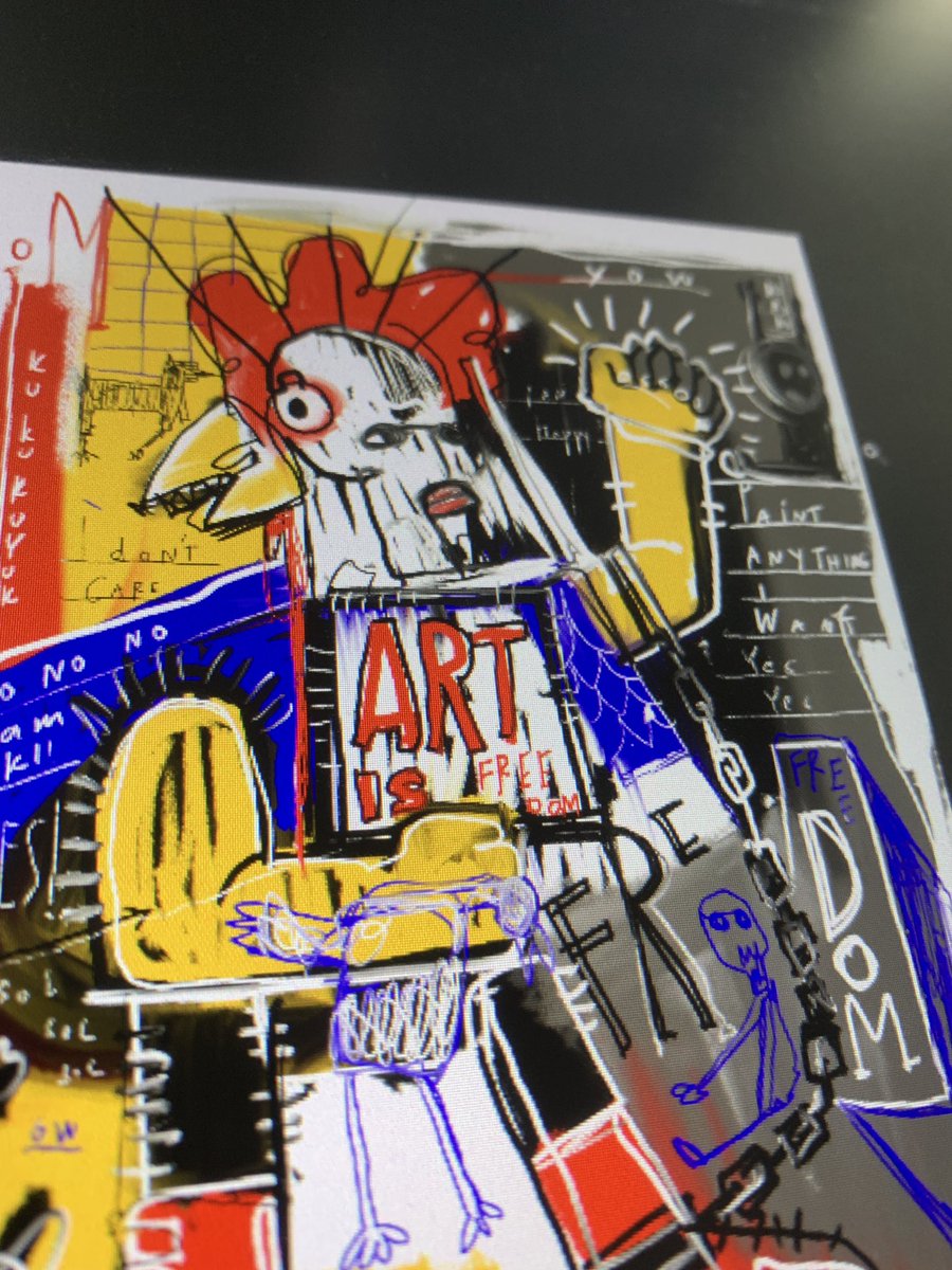 Indukayambesar's tweet photo. GM or GN everyone. I will live auction today in Art Vomit collection 🐔 have a nice weekend guys 🤘🏼#solana #solanaNFTs #nftindonesia #IDNFT https://t.co/lemdlcfJOe