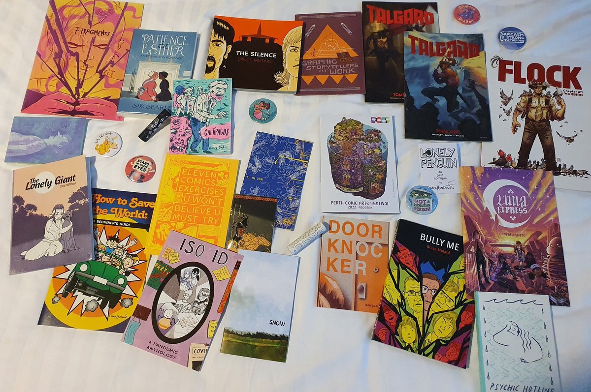 At the end of #PCAFest2022 I find myself with the problem that my wallet is now very empty and my bookshelves are going to be very full.
All things considered it's a good problem to have.