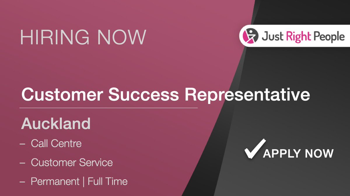 JustRightPeople's tweet photo. JOB - NEW ZEALAND 
Apply now at https://t.co/EYeUdaIIIO
#NewZealand #jobseekers https://t.co/xpklTofHo9