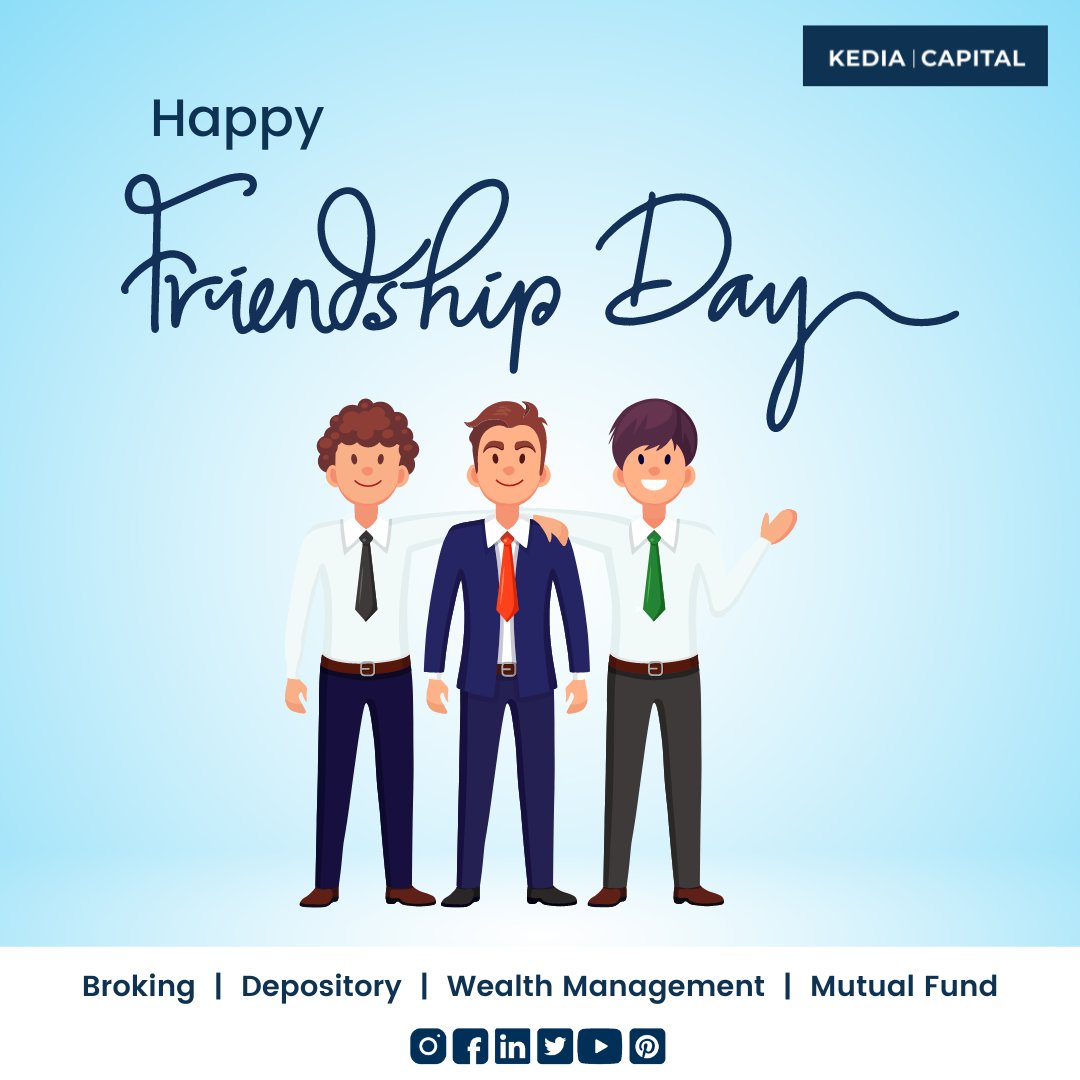 KediaCapital's tweet photo. On this Friendship Day🤝, tag your friends.

#kediacapital #friendshipday2022 #truefriendship #friendshipday

#friendshipismagic #friendshipforever #bullmarket #bearishmarket #stockmarket

#investment #expertadvice #investingtips https://t.co/5xlM5ZWZGT