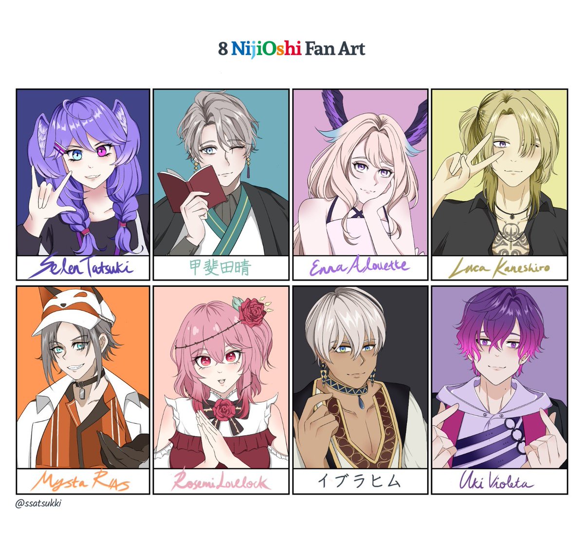 ssatsukki's tweet photo. I tried to draw my nijisanji oshi in my style! Do you have the same oshi as me?🌼✨️
#Artsuki #描いた晴 #Palouette #drawluca #MystArt #GalleryOfRoses #絵ブラヒム #VioletAtelier https://t.co/9tCsQZRqFl