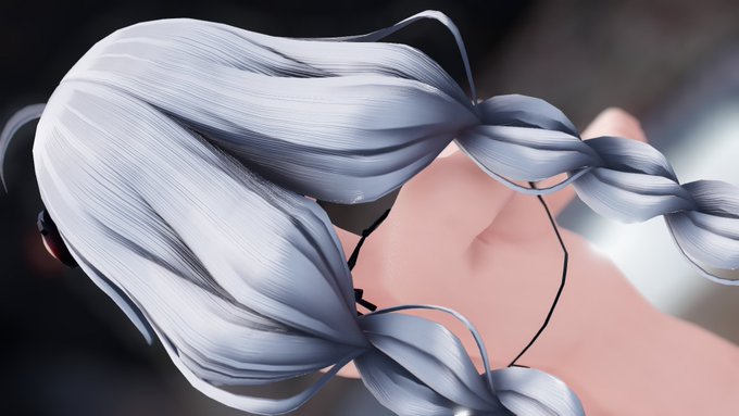 髪の毛は専用ノーマルマップを作ろうね
1枚目専用NM
2枚目NM無し
3枚目汎用の髪の毛NM

汎用使うならない方がましだったりする。
RayとかsdPBRとかやるなら必須です。 