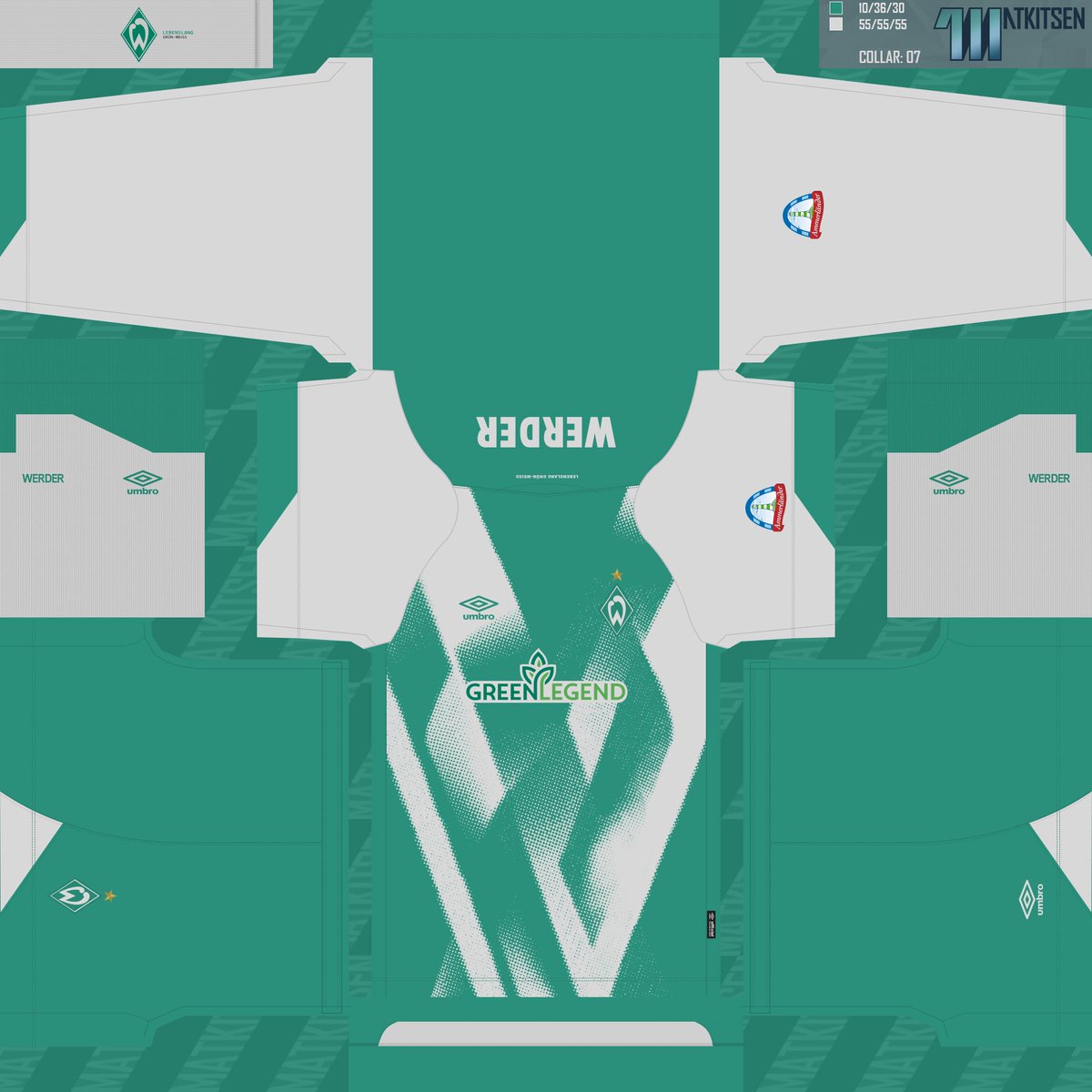 matkitsen's tweet photo. SV Werder Bremen 22/23 / #kit Home, Away &amp; GK
#PES2021 #efootballPES2021SEASONUPDATE #Bremen #Bundesliga 

Download the kitset here: https://t.co/bEIDri9aT0 https://t.co/TKwQRedZ72