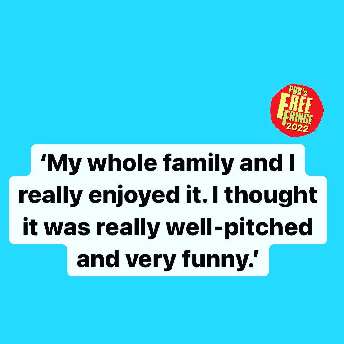 Glowing feedback for the first show of Artificial Incompetence at the #edfringe! (Come along, it’s part of <a href="/TheFreeFringe/">PBH's Free Fringe</a>, so it’s FREE) #EdFringe2022 #EdFringe22