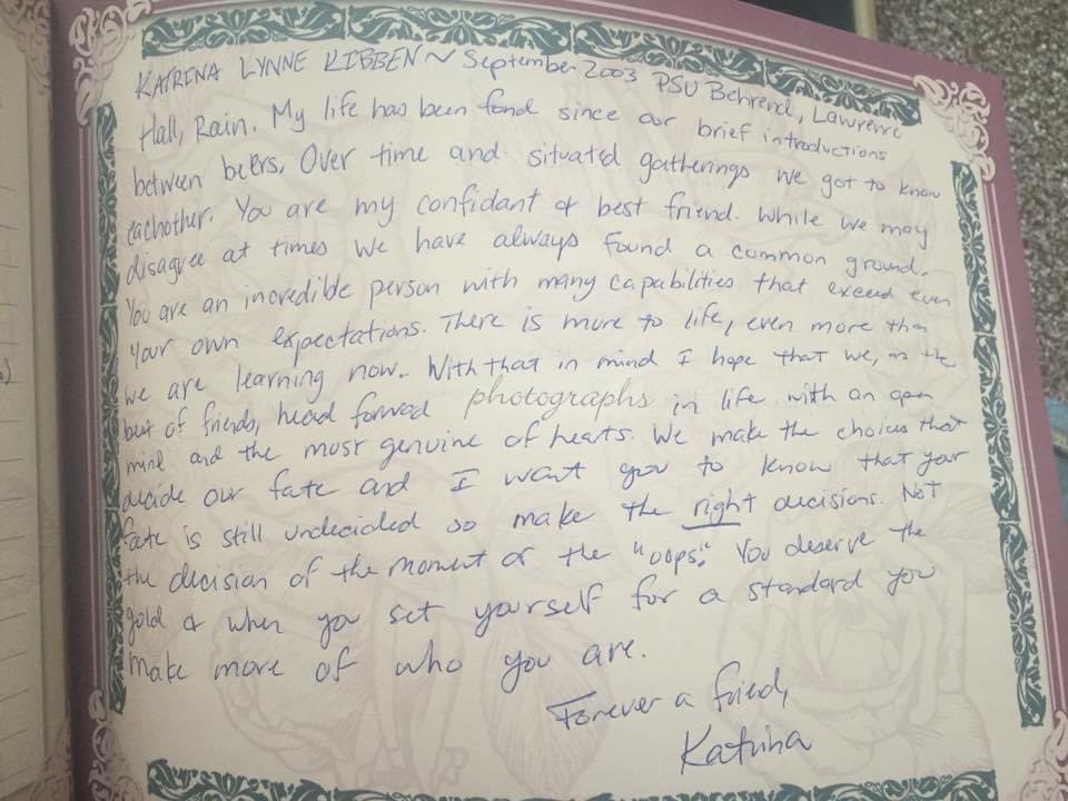 ErinSechrist's tweet photo. This little gem 💎 popped up in my Timehop this morning… I always tell people how @KatrinaKibben has always had a way with their words… I don’t think they knew 19 years ago that I would wake up this morning and need this. #foreverafriend #truths #lifelessons https://t.co/izsMw8JDtn