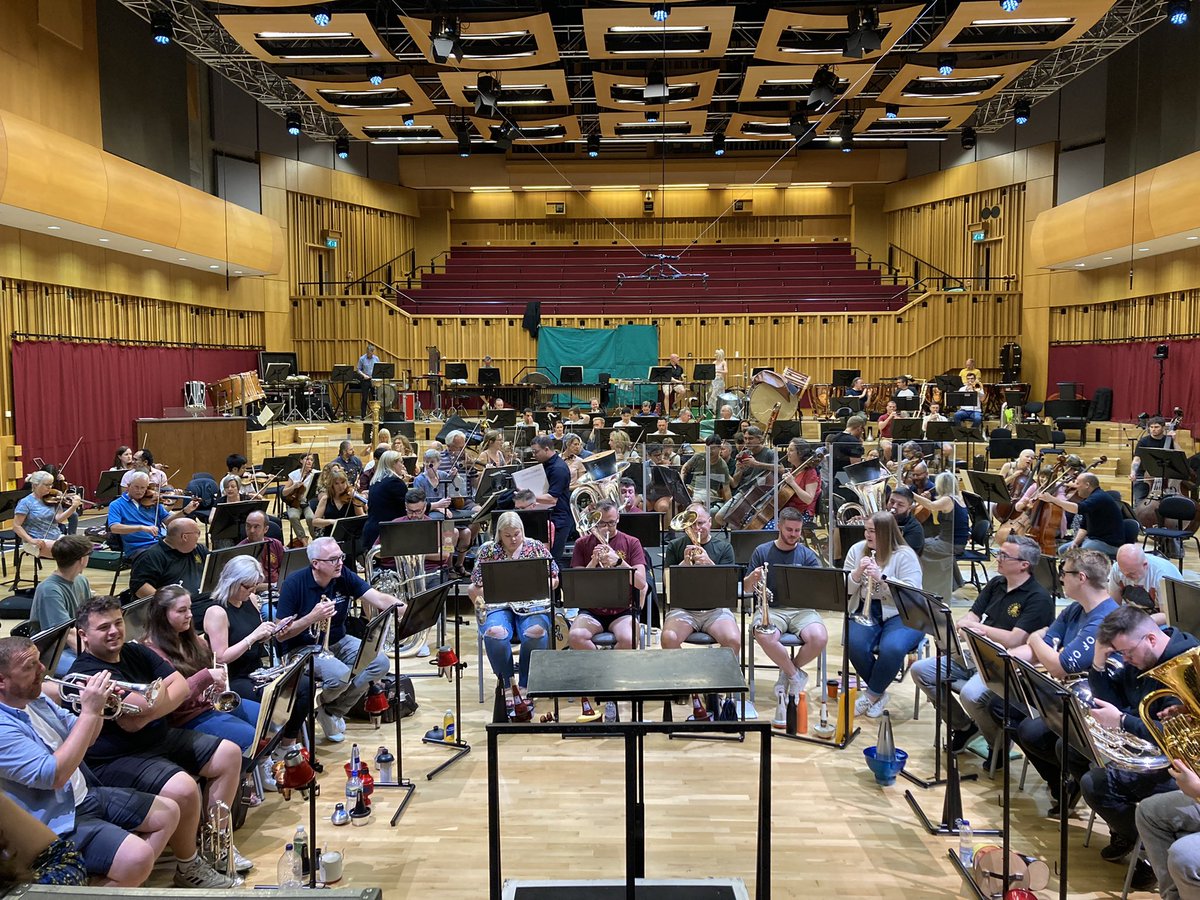 The much anticipated first rehearsal for <a href="/gavhiggins/">Gavin Higgins</a> concerto for brass band and orchestra with the amazing <a href="/TredegarBand/">TredegarBand</a> and <a href="/BBCNOW/">BBC NOW</a> in preparation for our last <a href="/bbcproms/">BBC Proms</a> tomorrow!