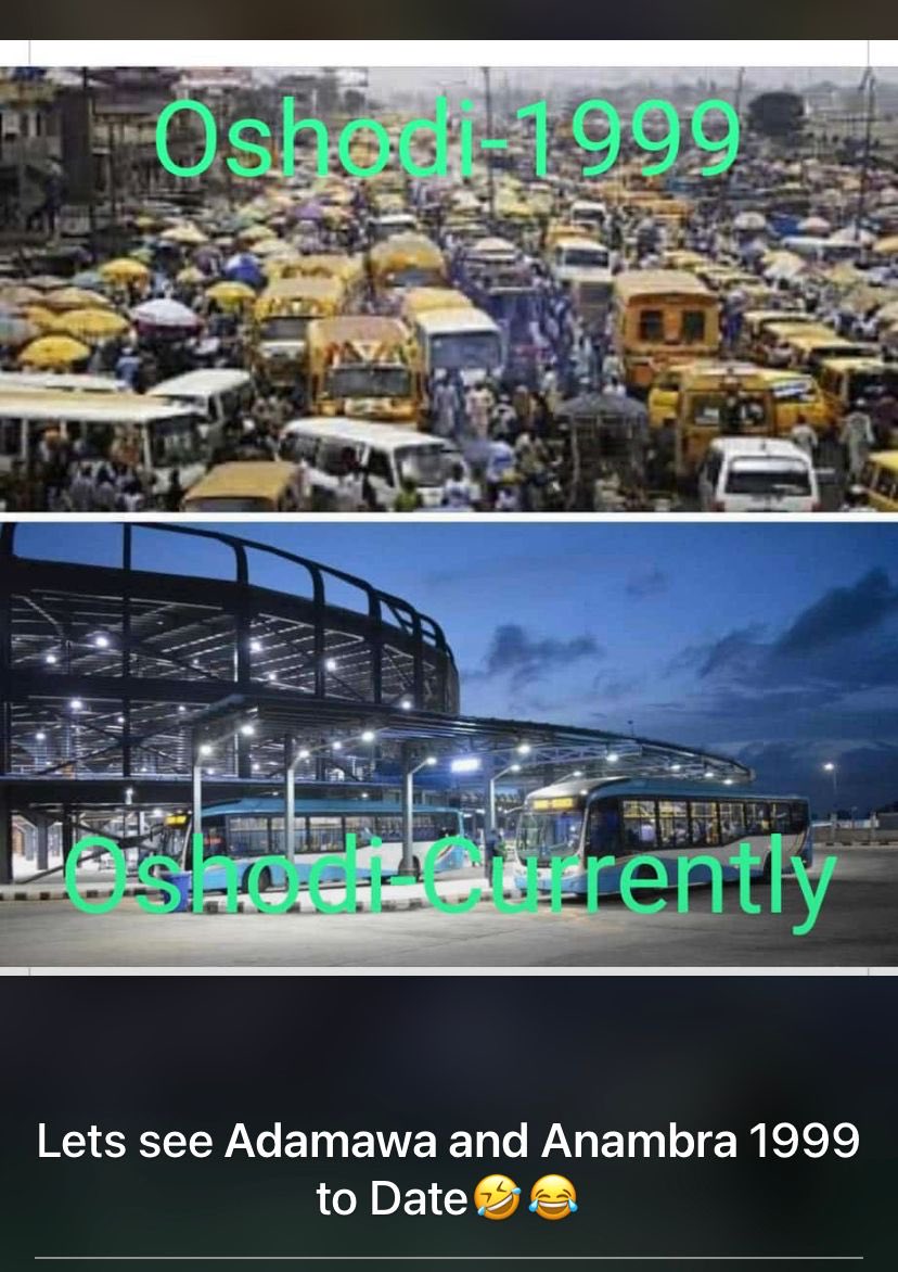 Oshodi in 1999 and Oshodi currently. Evidence of transformative leadership. It is time to begin to put down the records.

#The jungle is maturing!