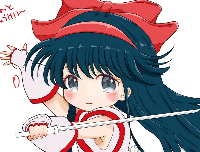 ナコルルちゃん結構進んだぁ～(=゜ω゜)ノウニャンコママハハは一度描いたけどあまりにも酷かったので消したという～(ノシ'ω')ノシッポバンバン!#侍魂 #ナコルル #絵描きさんと繫がりたい 
