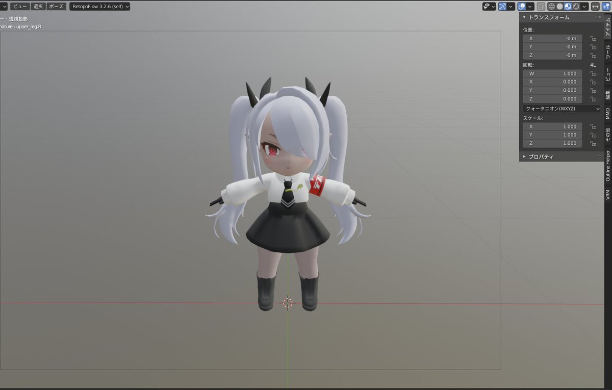 ゲヘナの頼りになる褐色を見よう見まねでモデリング      
スキニングが分から無さ過ぎて苦行 