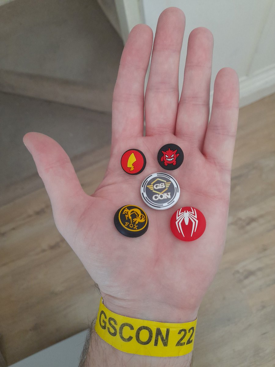 Del_Boy_Guru's tweet photo. I went to @GSCON_ yesterday and all I got was... t
These awesome thumbpads for my controllers ๐ฅ๐ฎ๐
#GSCon22
#ControllerChaos
#PimpMyTech
#Spiderman
#Foxhound
#PokeMon
#XboxSeriesX https://t.co/M4KRsyTV60
