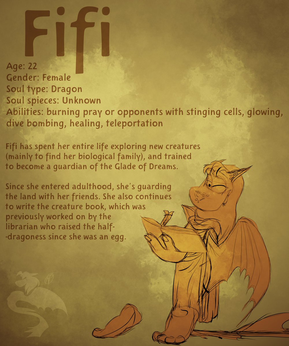 NocnaFifi's tweet photo. So yeah birthday is tomorrow but I'm impatient...

So here You have some more info about Fifi's lore! More characters coming soon https://t.co/X6TKYMLeJI