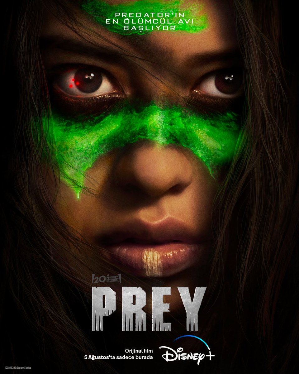 Pazar günü film önerisi: #Prey.  'Predator' film serisinin 5. filmi, bir köken hikayesi anlatıyor.
🎬 Dan Trachtenberg tarafından yönetilen filmde Amber Midthunder, kendini Dünya'ya ilk yolculuğunda bir Predatör ile savaşırken bulan bir Komançi savaşçısını canlandırıyor.