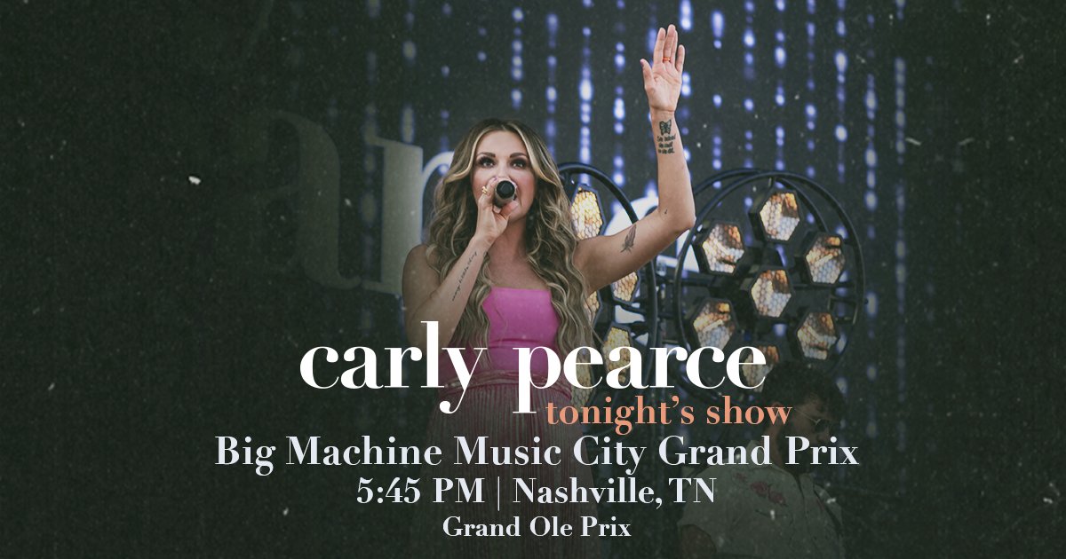 Race on over to <a href="/MusicCityGP/">Borchetta Bourbon Music City Grand Prix</a> today to catch my performance after the race! 🏁 bit.ly/3DayResMCGP