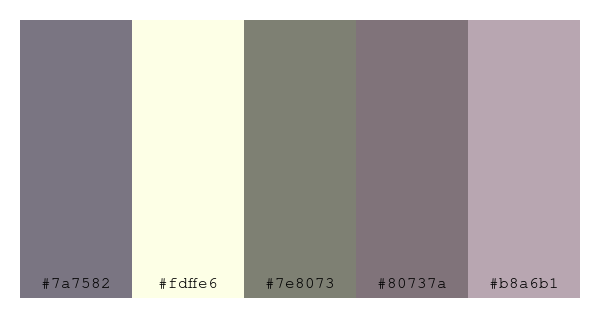 ColPaletteBot's tweet photo. Beep beep, here's a pretty color palette for you!
color-scheme.js parameters used:
- hue: 127
- variation: pale
- colors: #7a7582, #fdffe6, #7e8073, #80737a, #b8a6b1
Have a lovely day!
#twitterbot #colorpalette #colors #palette #prettycolors https://t.co/AA88VAvcqr