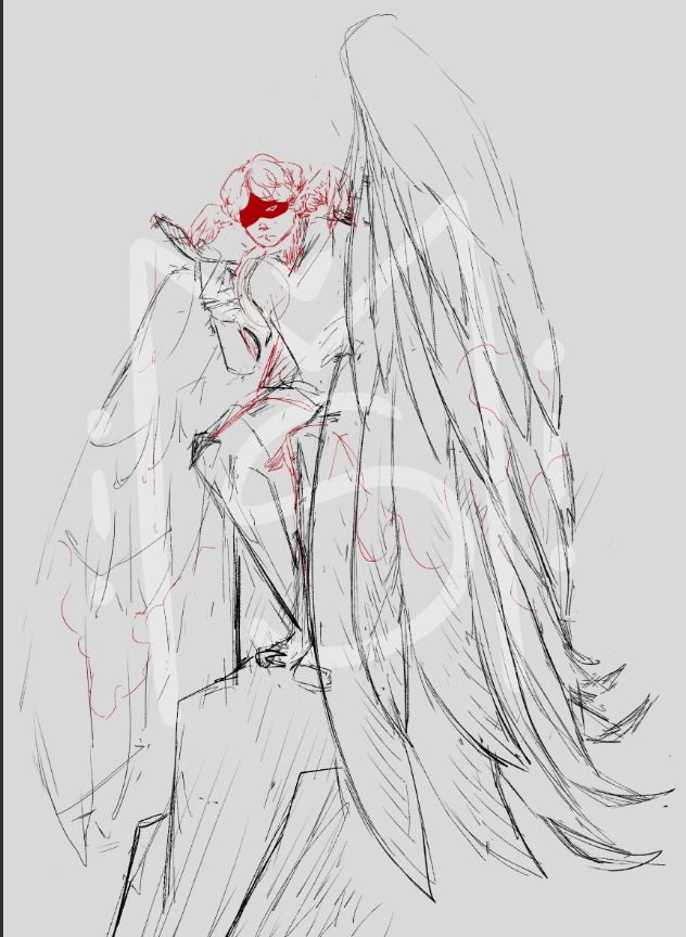 *peeks around corner* quick preview sketch of The Vast-touched Grian #thehermitarchives #grianfanart #wip 

I'm a little bit in love with The Vast so lmao this happened hehe